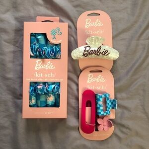NWT Barbie x Kitsch hair accessories (3) Barbie Hair Clips Heatless Curls